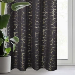Zavjesa sa zlatnim geometrijskim printom 140x250 Evi