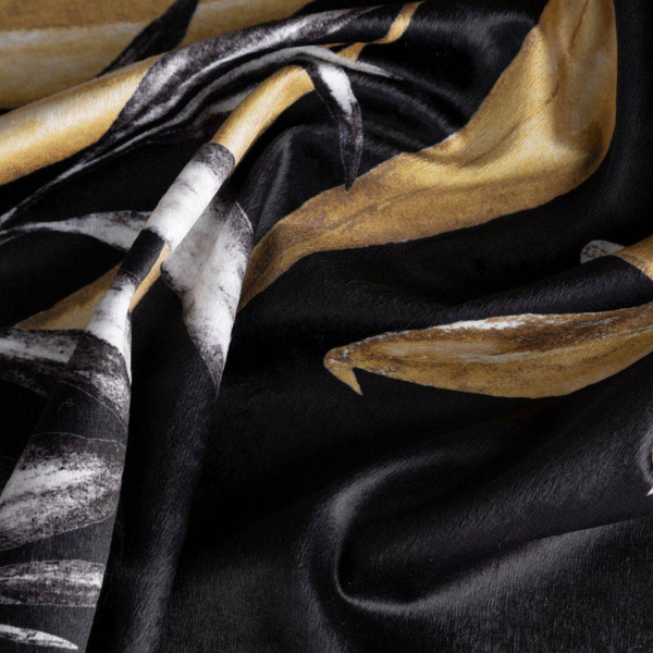 PIERRE CARDIN zavjesa od mekog baršuna s printom grančica 140x250 cm bež, crna Zoja