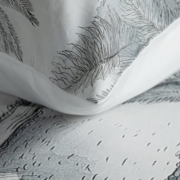 Posteljina 160x200 cm od  egipatskog pamučnog makosatina, s dizajnerskim printom Eve Minge