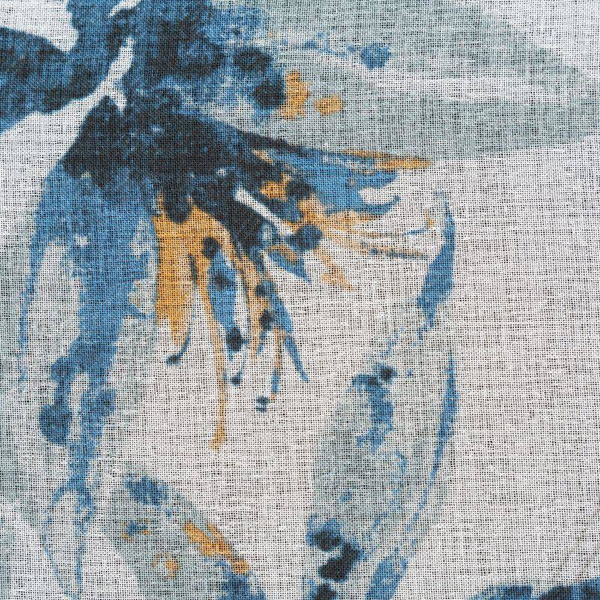 Zavjesa od etamina s printom egzotičnog lišća, polprozirna 140x250 Aida