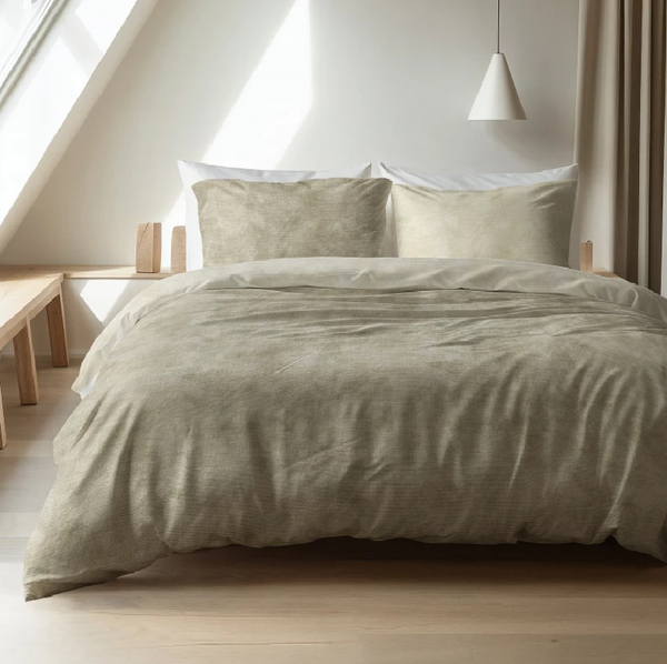 Posteljina od flanela 200x220 bež, mekana na dodir Washed Cotton