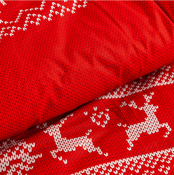 Božićna posteljina s printom pahuljama i sobova 160x200 mikrovlakno Noel