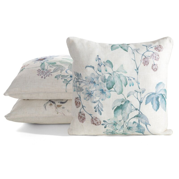 Dekorativna jastučnica 45x45 s lanenom strukturom i ukrasnim rubom LEN