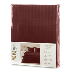 Premium prugasta posteljina za apartmane od pamučnog satena 220x200