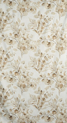 Bež i zlatna zavjesa za zamračivanje s cvjetnim printom i sjajnim detaljima, 140x250 cm - OLENI