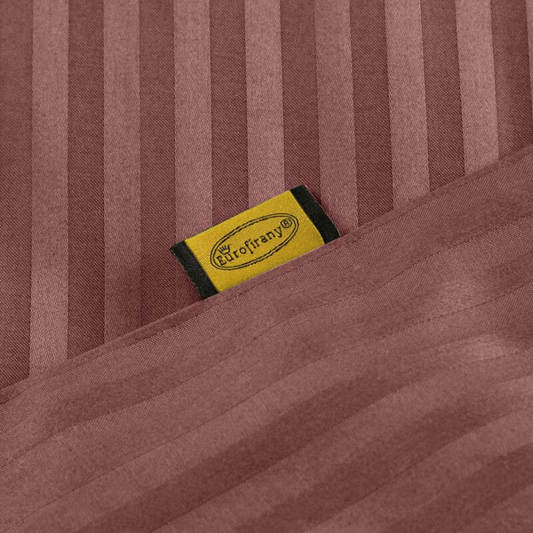 Premium prugasta posteljina za apartmane od pamučnog satena 160x200