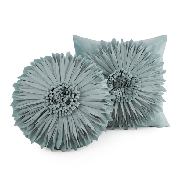 Baršunasta jastučnica 45x45 cm ukrašena velikim 3D cvijetom FLORES 3