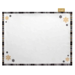 Set od 4 božićne podmetače za stol sa snježnim pahuljama 30x40 Angel baršun