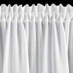 Bijela šifonska zavjesa za kuhinju ukrašena 3D ružama, 70x150 cm- ROSES11 Eva Minge