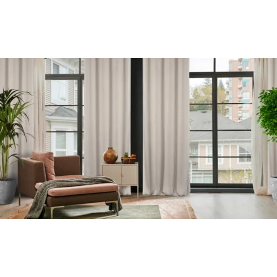 Zavjesa za zamračivanje sa strukturalnim uzorkom, glatka, polumat 135x250 Carlo bež