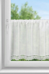 Zavjesa CLARIE na traci 150x60 cm bijela
