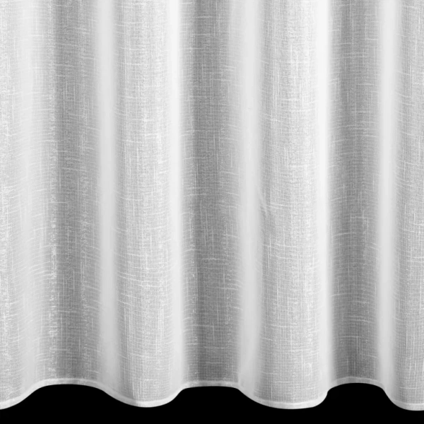 Kratka zavjesa, izrađena od tkanine protkane srebrnom niti 290x145 cm bijela EMMA 
