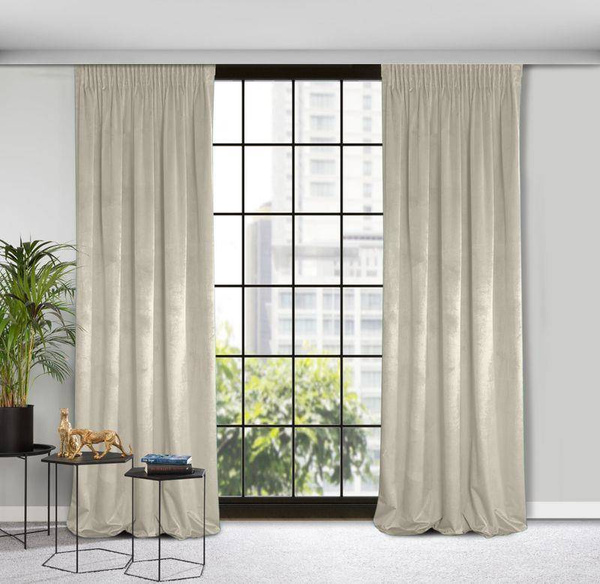 Zavjesa od jednobojnog mekog baršuna trakasta 140x270 cm ružičasta ROSA  