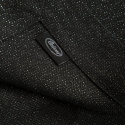 Crni stolnjak sa ukrasnim rubom i srebrnim koncem 145x300 Stella 1