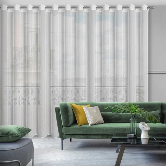 LENA zavjesa od glatkog etamina s efektom srebrnastog sjaja 350x250 cm Lena