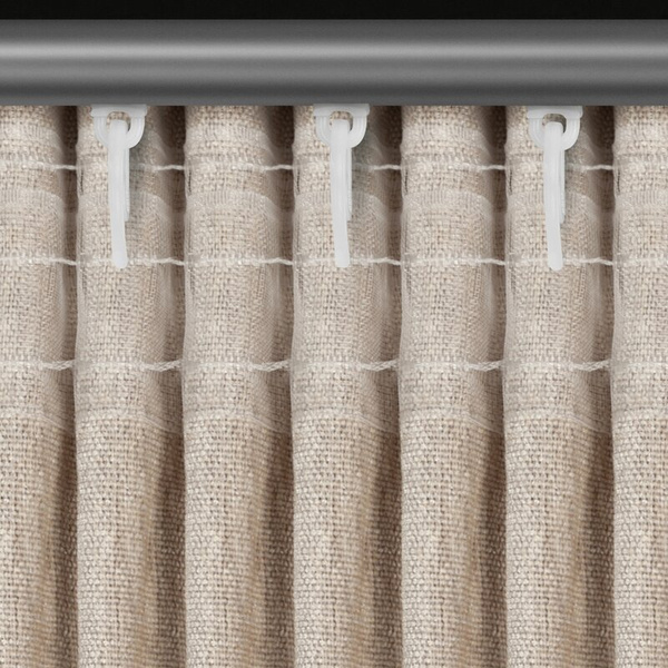 Bež zavjesa od šenil tkanine 140x270 cm traka - MEGI