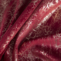 Bordo baršunasta zavjesa sa sjajnim printom, 140x250 cm - INGRID
