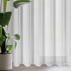 Bijela zavjesa s efektom uzorka lišća 350x270 Tulsa