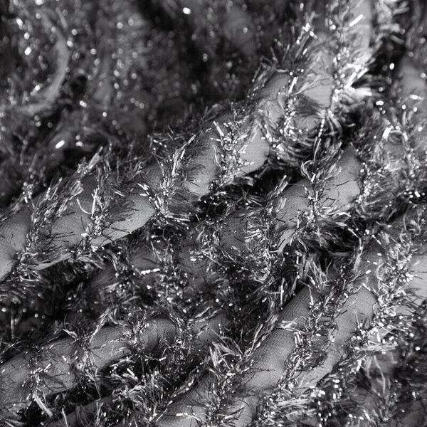 EVA MINGE gotova zavjesa 135x250 od šifona ukrašena moher koncem Selma