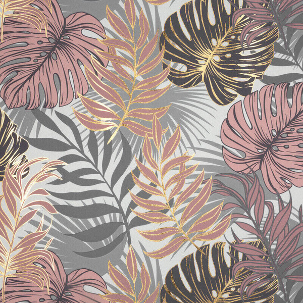 Zavjesa s printom lišća monstere 140x250