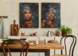 BELLE 2 slika portret žene ručno oslikana na platnu u zlatnom okviru 467B 60x80