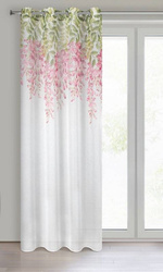 Zavjesa s motivom ružičastog cvijeta 140x250 JULIETA
