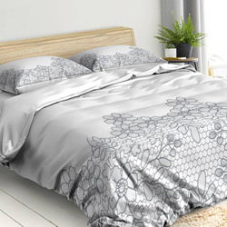 Komplet pościeli satynowej class 08 140x200 cm, 1 szt. 70x80 cm biały Eurofirany