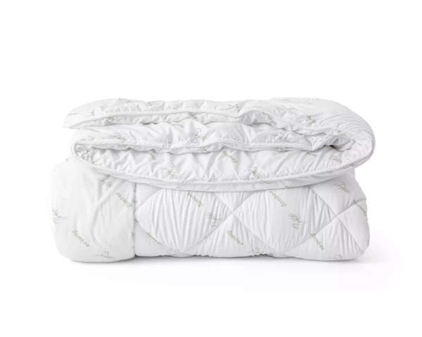 SET poplun i jastuk od bambusa u bijeloj boji 140X220 cm i jastuk 60x70 cm