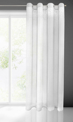 Bijela zavjesa ukrašena šljokicama na ušicama 140x250 glamour Madie