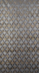 Zavjesa od baršuna sa osjenčanim srebrnim i zlatnim uzorkom u boho stilu 140x250 Areta