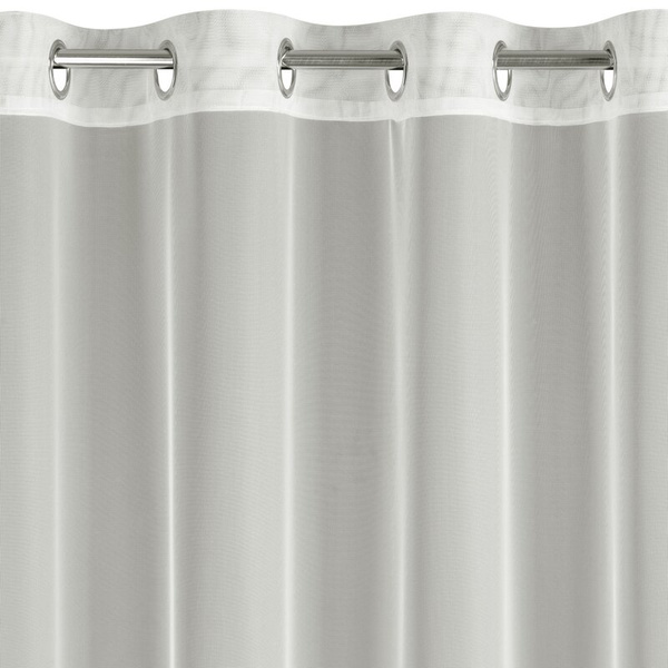 Zavjesa od peruanske tkanine ukrašena aplikacijom prirodna boja 140x250 cm - LIZA