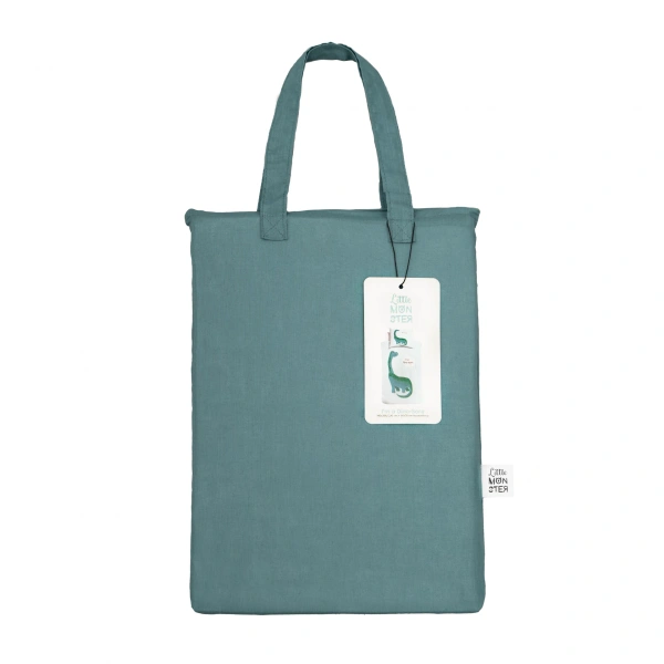 Dječja pamučna posteljina 140x220 s printom dinosaura + gratis pamučna torba