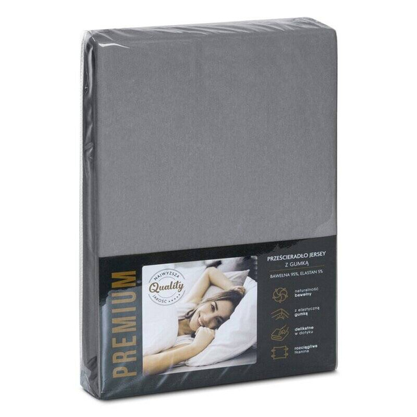 PREMIUM pamučna plahta s gumicom 220x200, 190 g/m2 JERSEY 4 