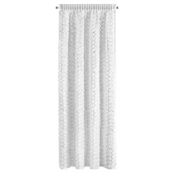 Bijela mrežasta zavjesa ukrašena 3D ružama 140x270 cm- ROSES1 Eva Minge