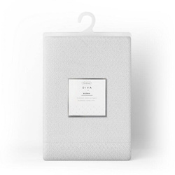 Nadstolnjak 40x200 ukrašen srebrnim sjajnim koncem u geometrijskom uzorku s elegantnom trakom Jowita