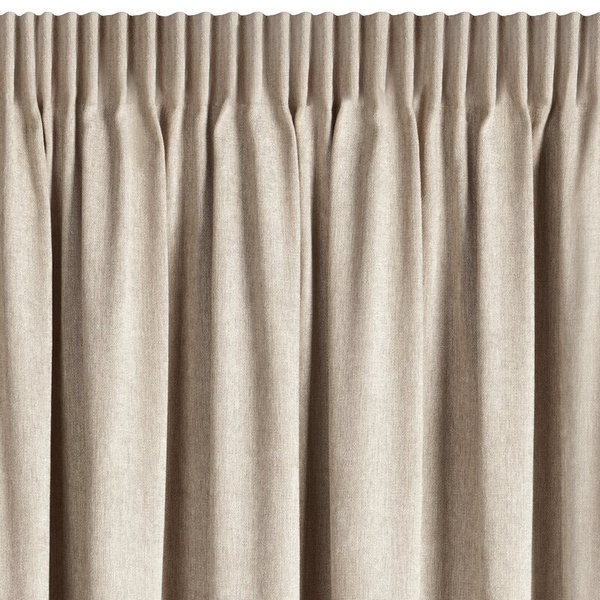 Bež zavjesa od šenil tkanine 140x270 cm traka - MEGI
