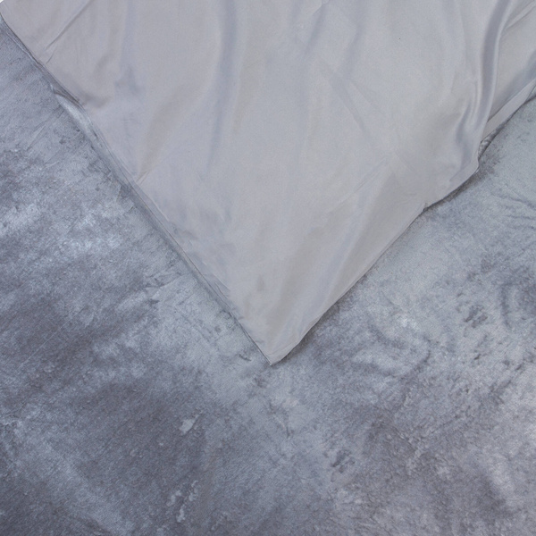 Posteljina od mekog sivog baršuna 140x220 Crystal Velvet