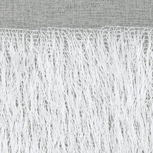 Zavjesa 140x250 od gaze ukrašena moher koncem MARGARET 2 