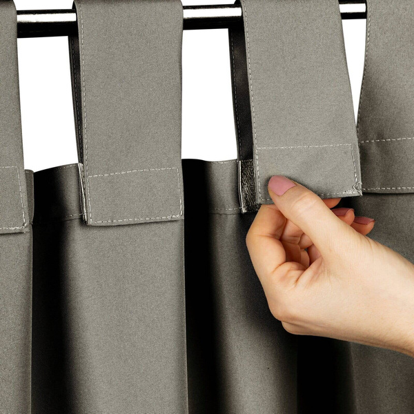 Zavjesa za terasu 155x200 boja cappuccina od nepromočive tkanine sa čičak trakama GARDEN