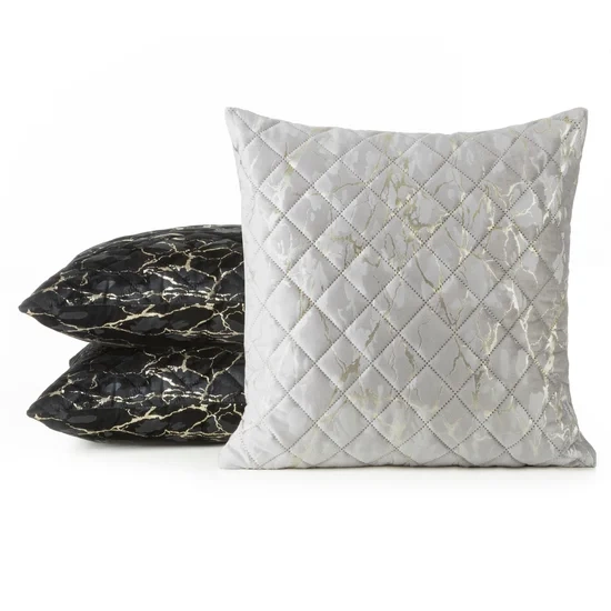 Dekorativna jastučnica 45x45 BLINK 44 izrađena od baršuna, prošivena metodom vrućeg prešanja, ukrašena sjajnim mramornim printom