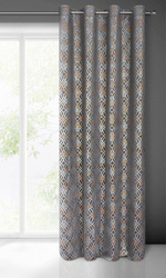 Zavjesa od baršuna sa osjenčanim srebrnim i zlatnim uzorkom u boho stilu 140x250 Areta