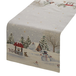 Tapiserijski nadstolnjak 40x100 cm ukrašen božićnim motivom