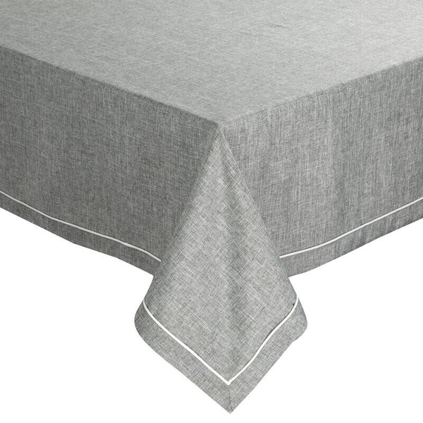 Stolnjak 140x220 u sivoj boji ukrašen rubom Megi