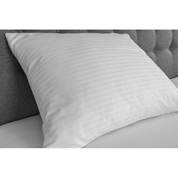 Satenska jastučnica damast pruga 1cm 50x70 bijela 150g/m2 EXCLUSIV za apartmane