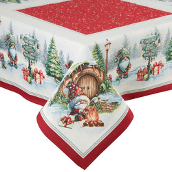 Božićni tapiserijski stolnjak 100x100 cm ukrašen božićnim motivom