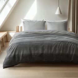 Posteljina od flanela 200x220 siva, mekana na dodir Stone Stripe