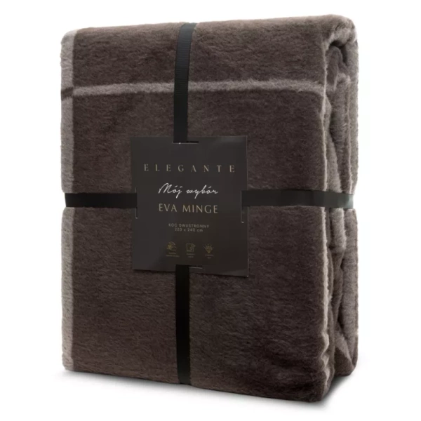 Pamučno-akrilna topla deka 220x240 cm s geometrijskim printom ELEGANTE Eva Minge