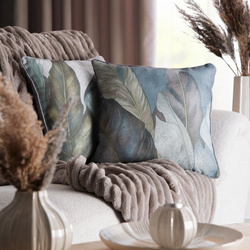 Dekorativna jastučnica 45x45 s lanenom strukturom i ukrasnim rubom LEN