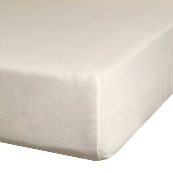 Plahta s gumicom od žerseja 90x200 cm, vis.25 cm bež
