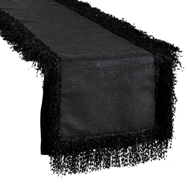 Nadstolnjak 40x140 ukrašen trakom s resama Tina